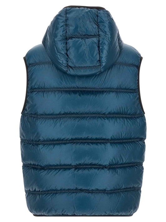 Blue Polyamide Full-Length Jacket