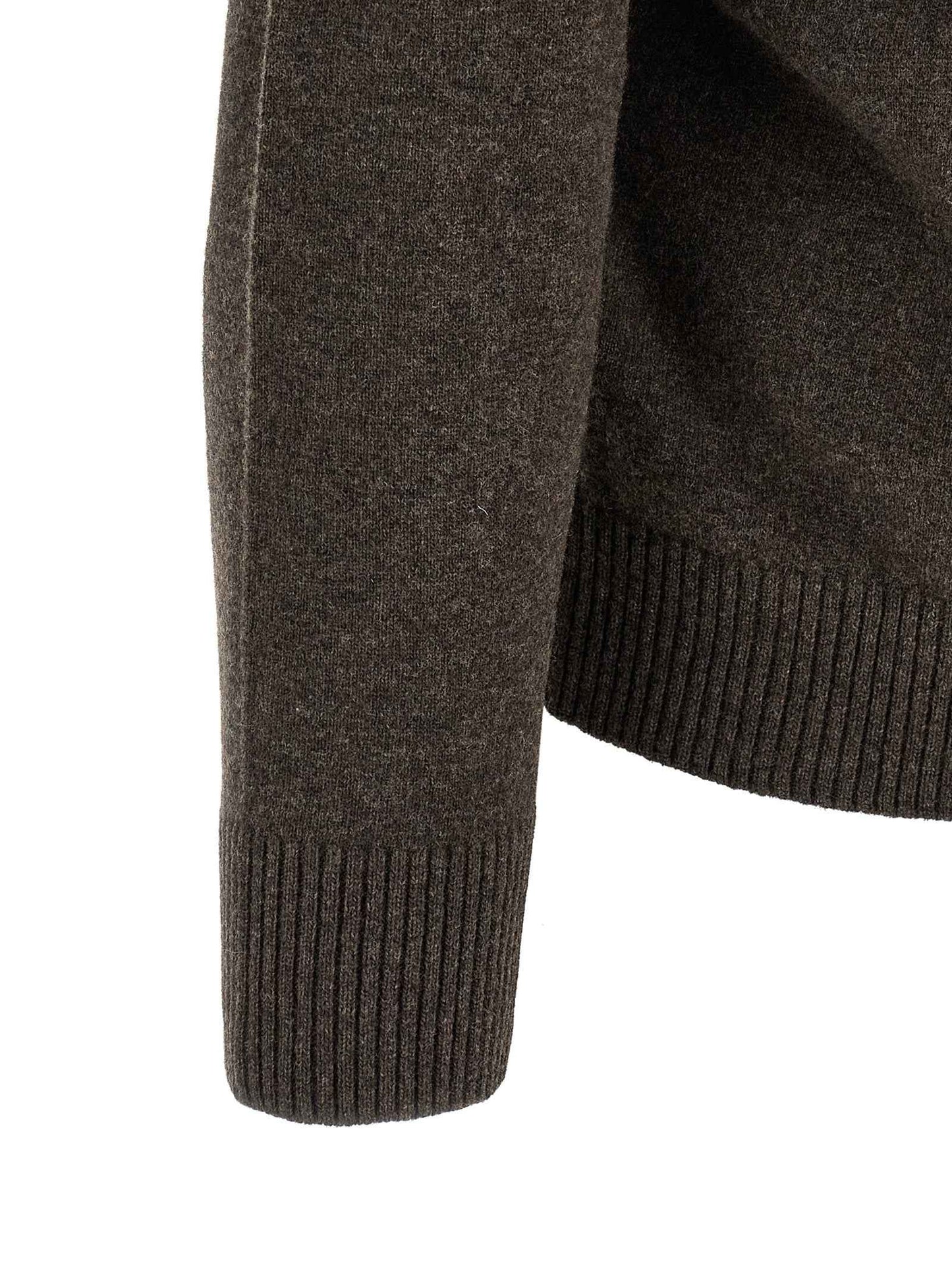 Brown Virgin Wool Polo Shirt
