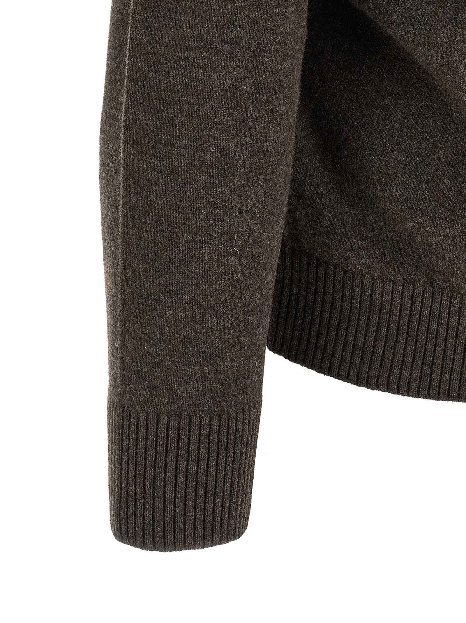 Brown Virgin Wool Polo Shirt