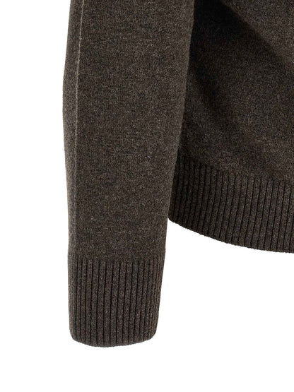 Brown Virgin Wool Polo Shirt