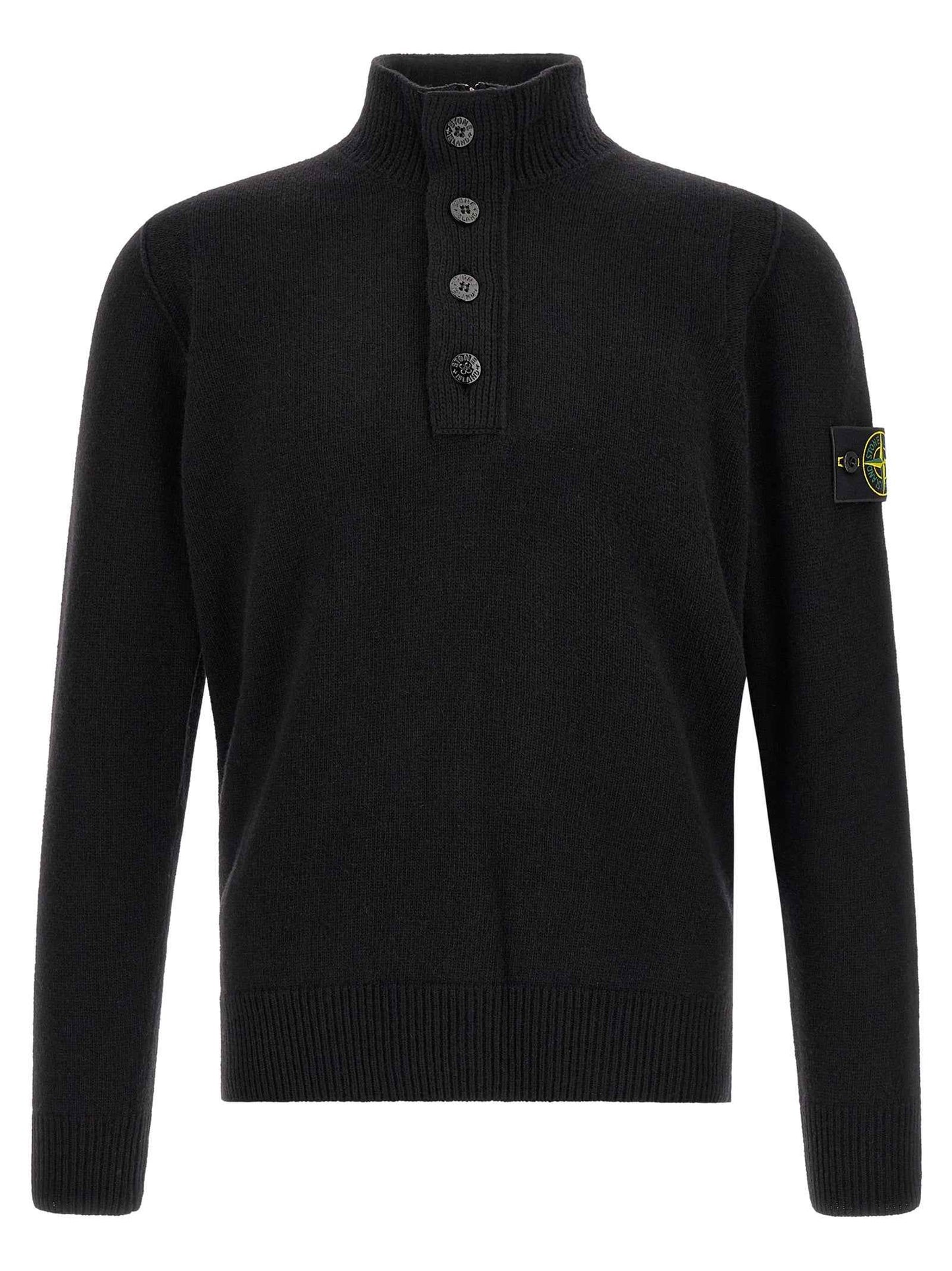 Black Virgin Wool Cardigan