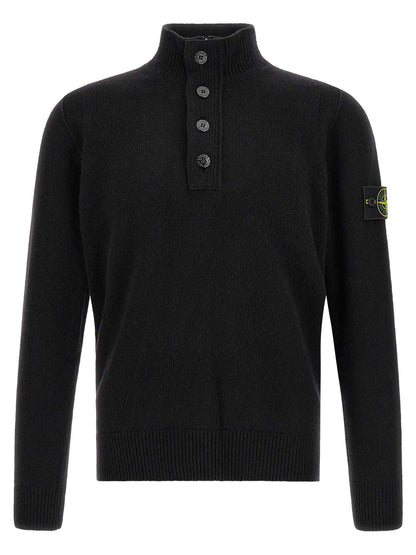Black Virgin Wool Cardigan