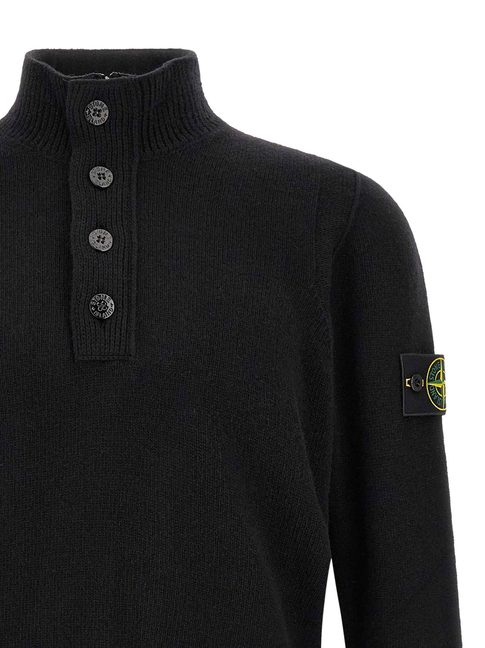 Black Virgin Wool Cardigan