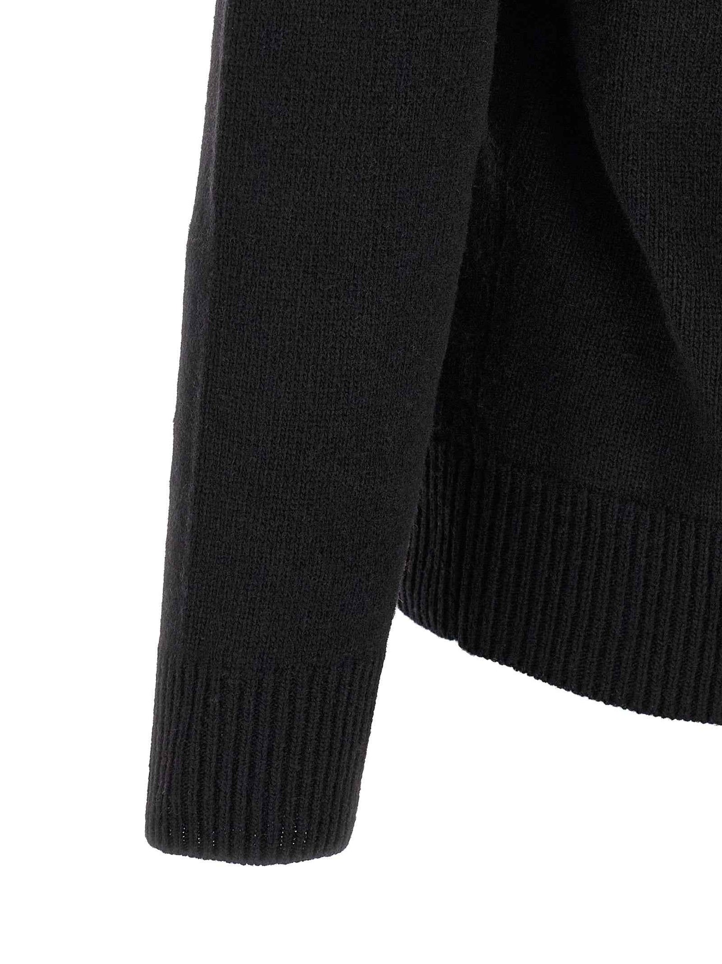 Black Virgin Wool Cardigan