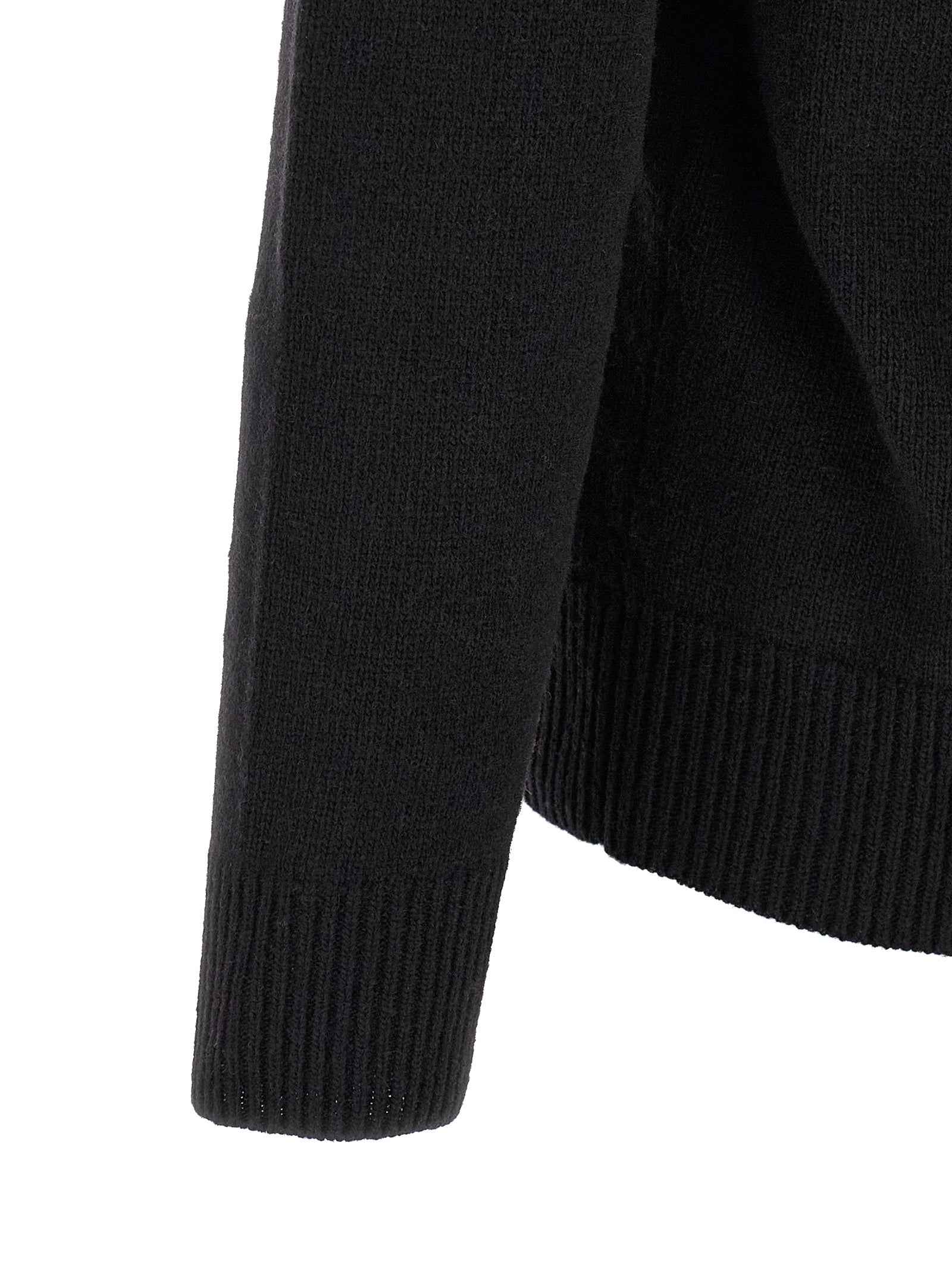 Black Virgin Wool Cardigan
