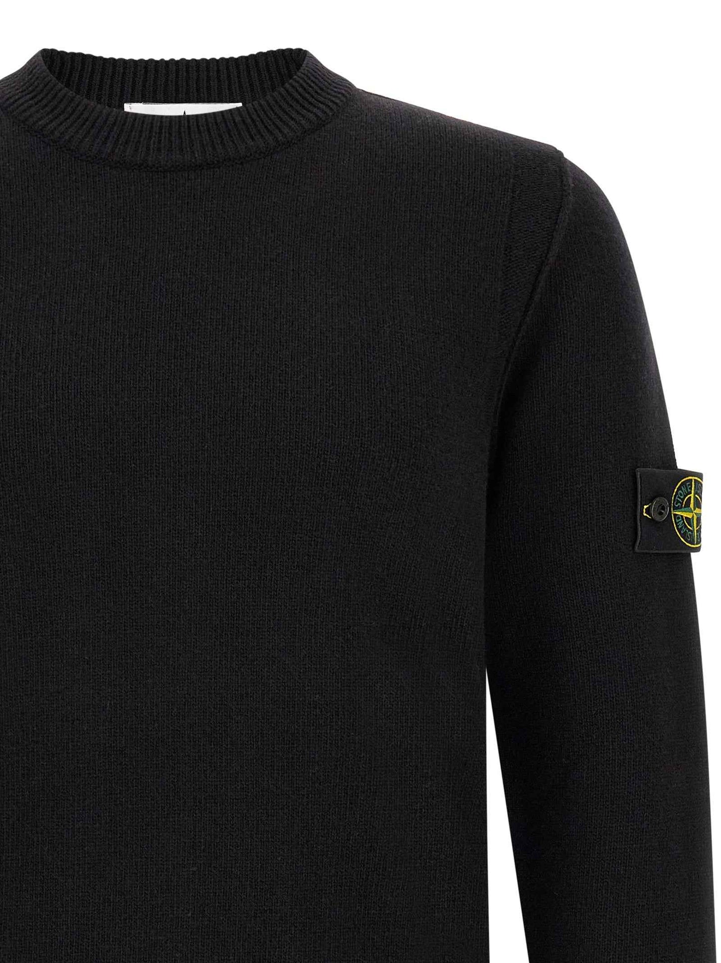 Black Virgin Wool Cardigan