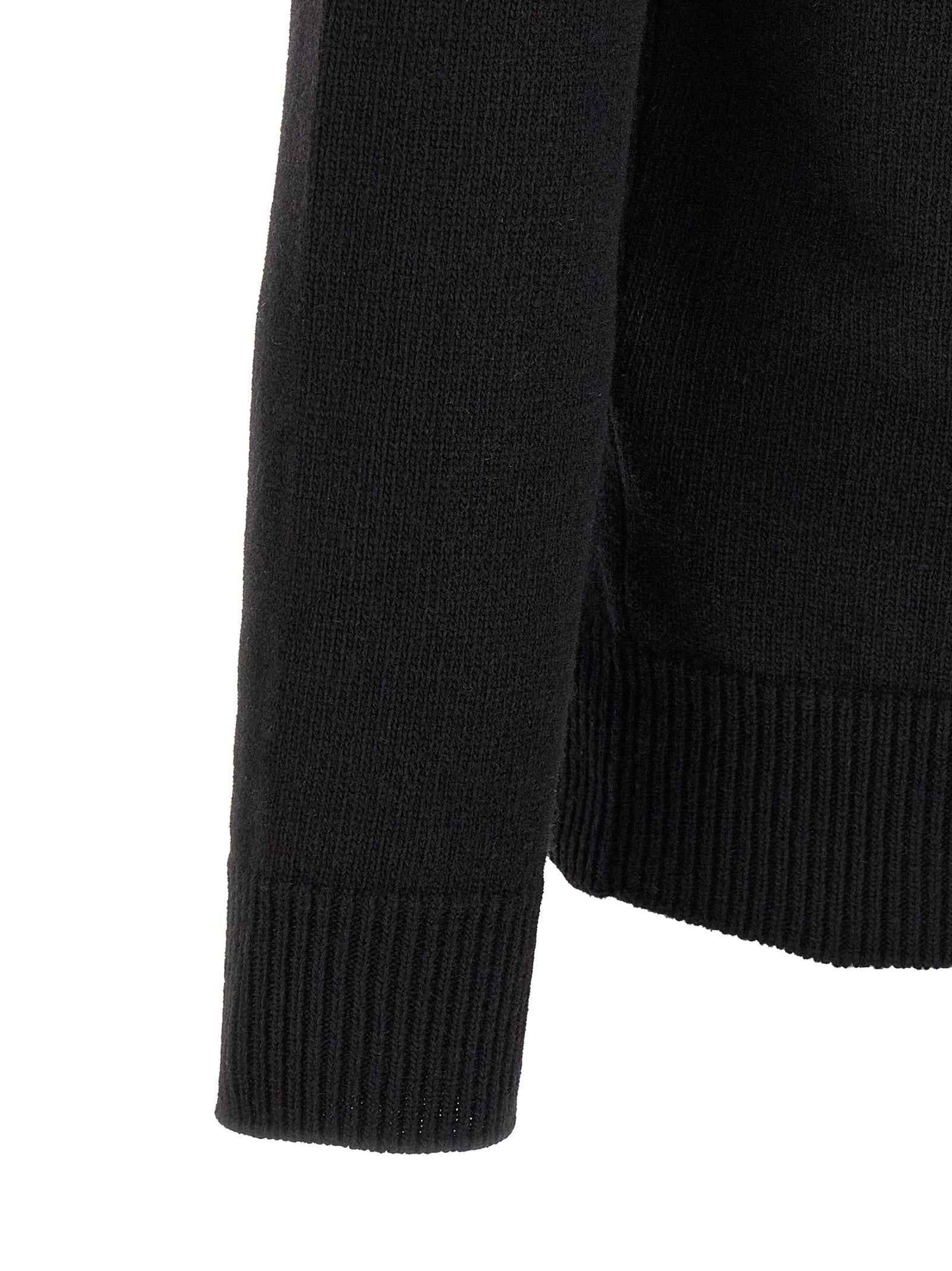 Black Virgin Wool Cardigan