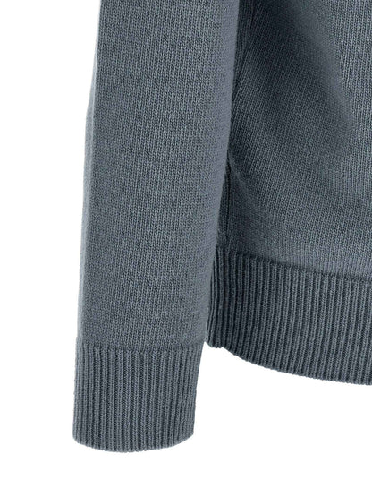 Blue Virgin Wool Cardigan