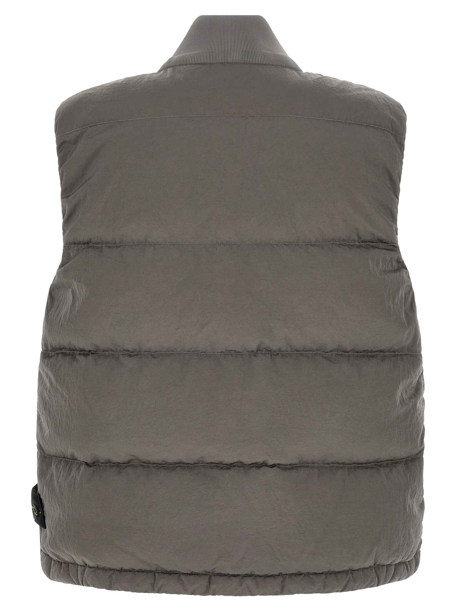 Gray Polyamide Sleeveless Jacket