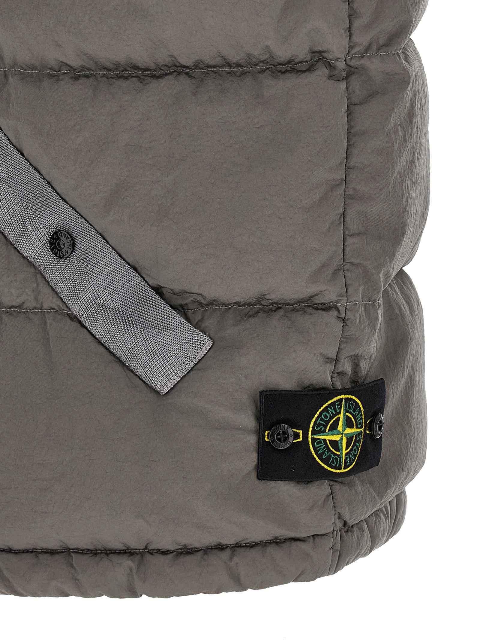 Gray Polyamide Sleeveless Jacket