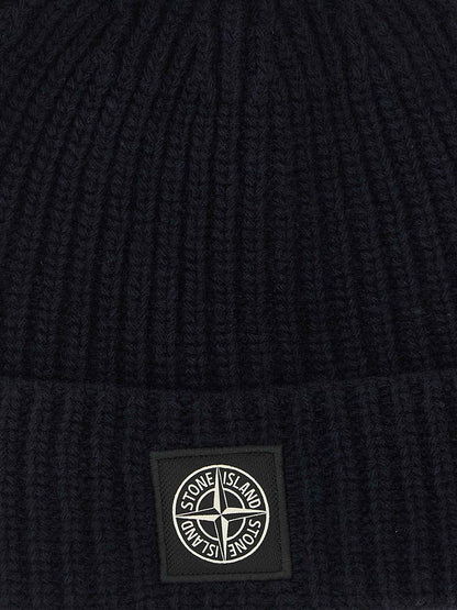 Blue Virgin Wool Beanie