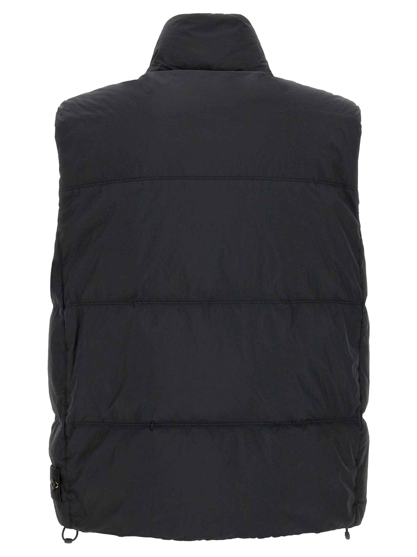 Blue Polyamide Sleeveless Jacket