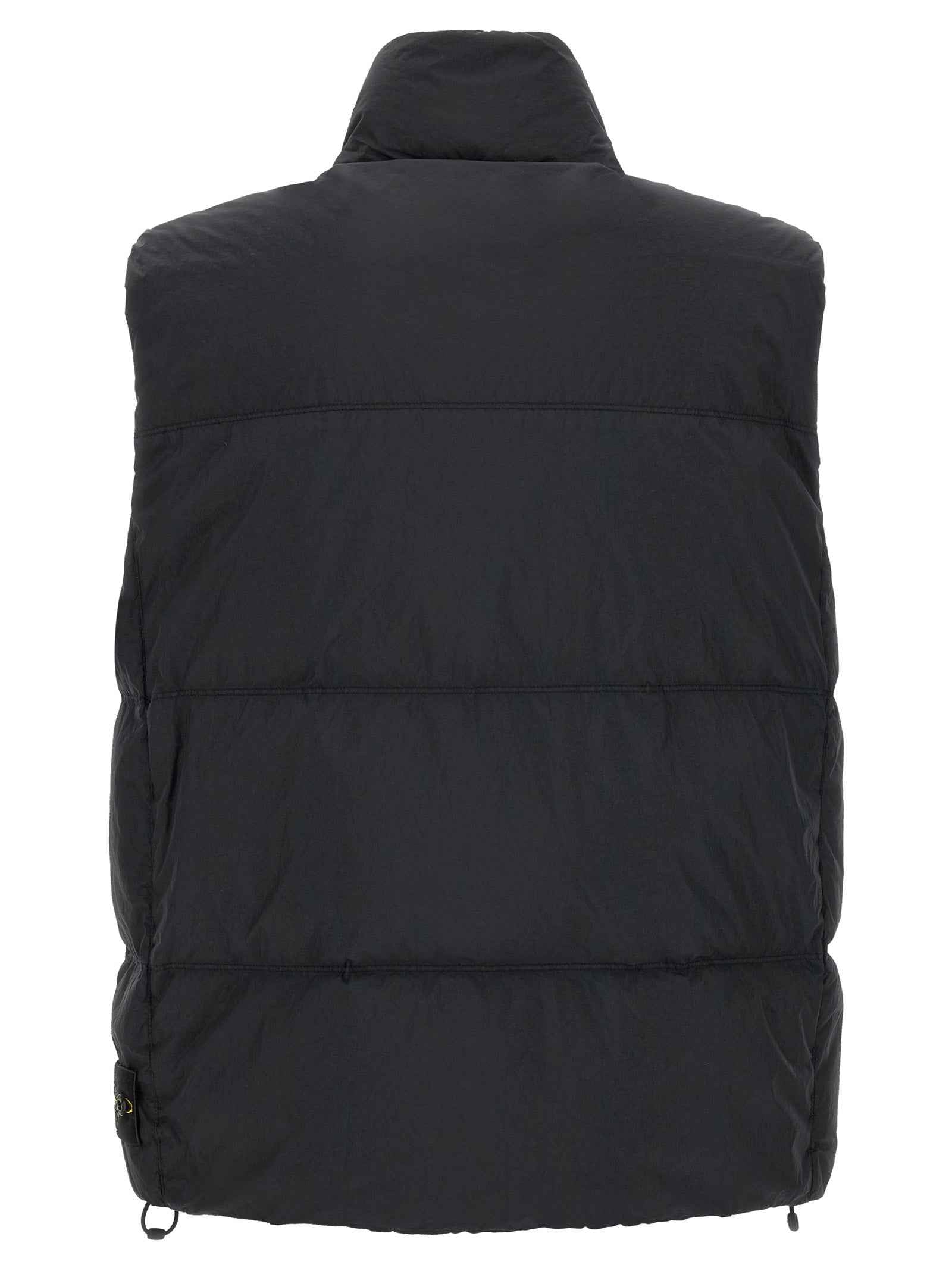 Blue Polyamide Sleeveless Jacket