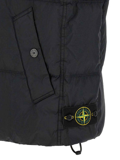 Blue Polyamide Sleeveless Jacket