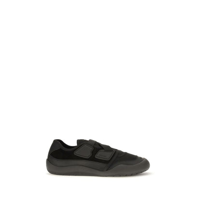 Black Nylon Low Top Sneakers