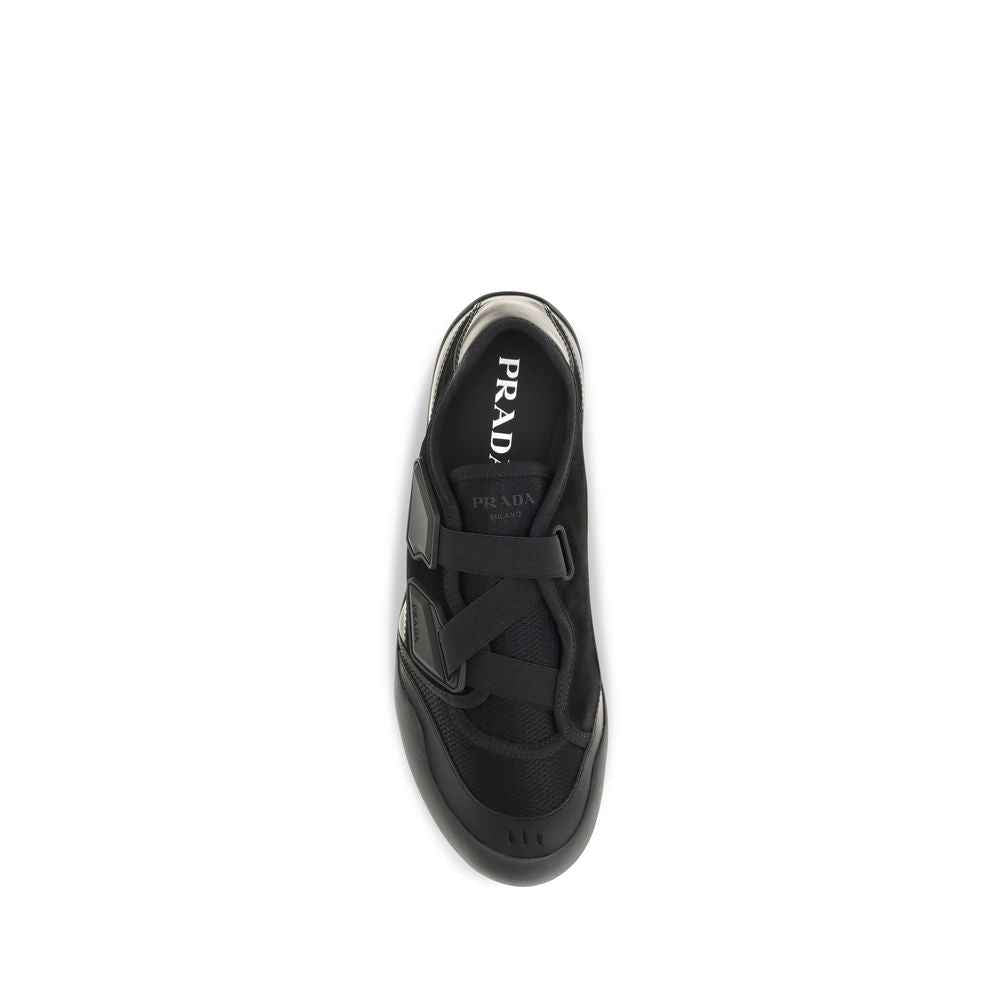 Black Nylon Low Top Sneakers