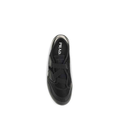 Black Nylon Low Top Sneakers