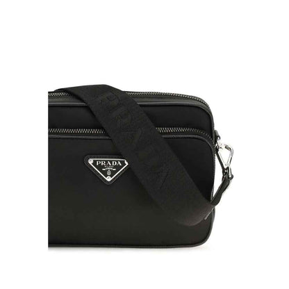 Black Recycled Polyamide Shoulder Bag