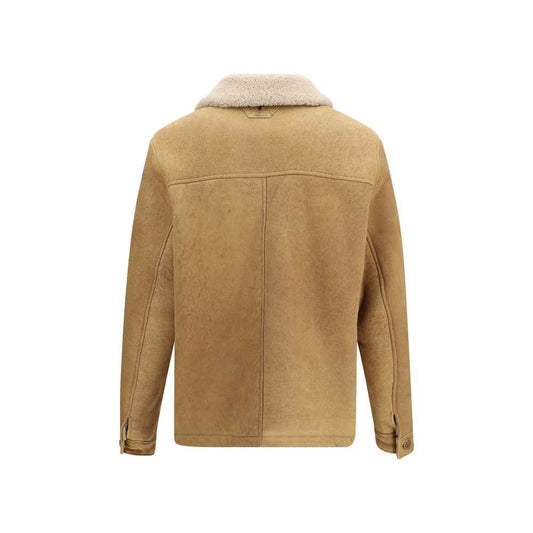 Brown Leather Full-Length Jacket