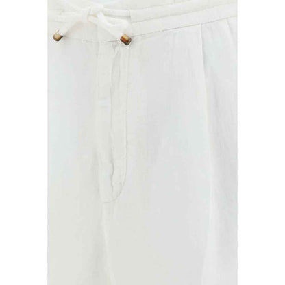 White Linen Casual Pants