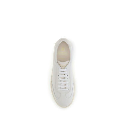 White Calf Leather Bos Taurus Low Top Sneakers