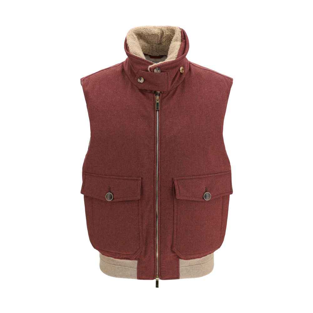 Bordeaux Wool Oves Aries Sleeveless Jacket