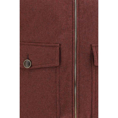Bordeaux Wool Oves Aries Sleeveless Jacket