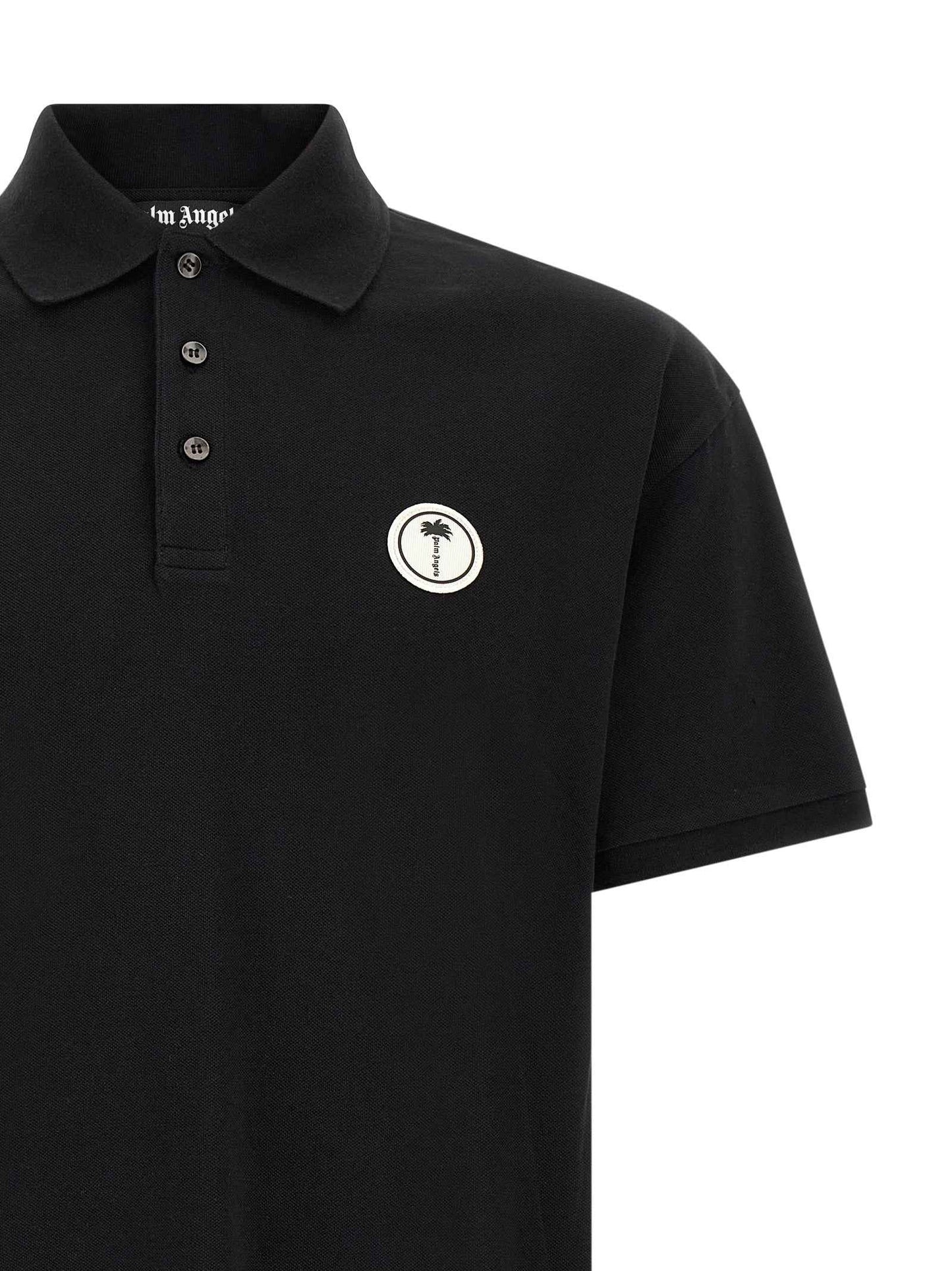 Black Cotton Polo Shirt