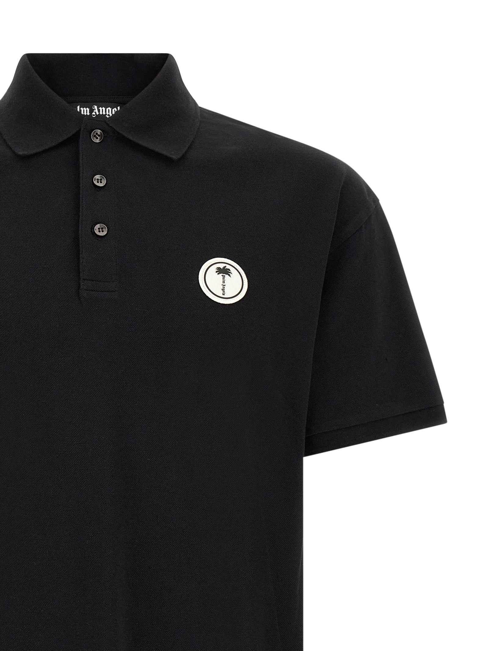 Black Cotton Polo Shirt