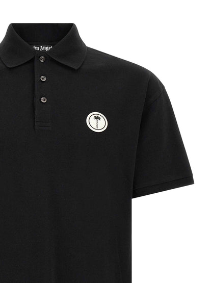 Black Cotton Polo Shirt
