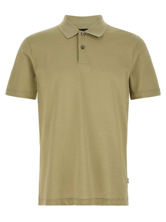 Beige Cotton Polo Shirt