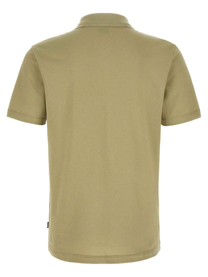 Beige Cotton Polo Shirt