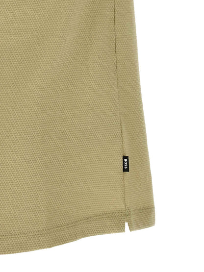 Beige Cotton Polo Shirt