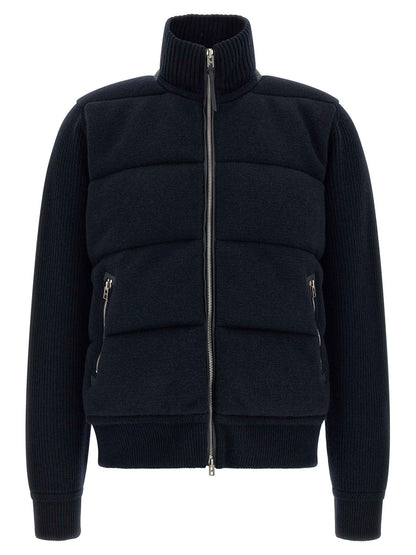 Blue Virgin Wool Full-Length Jacket