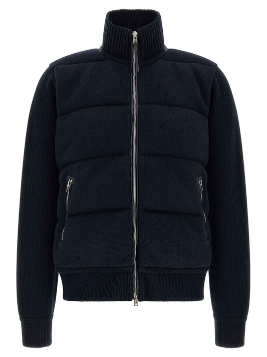 Blue Virgin Wool Full-Length Jacket