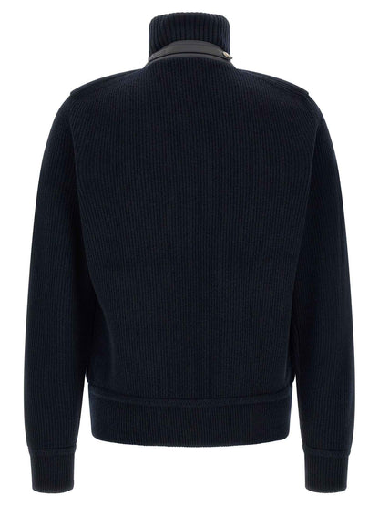 Blue Virgin Wool Full-Length Jacket