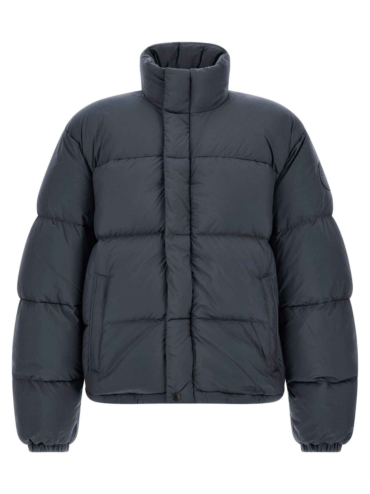 Gray Polyamide Full-Length Jacket