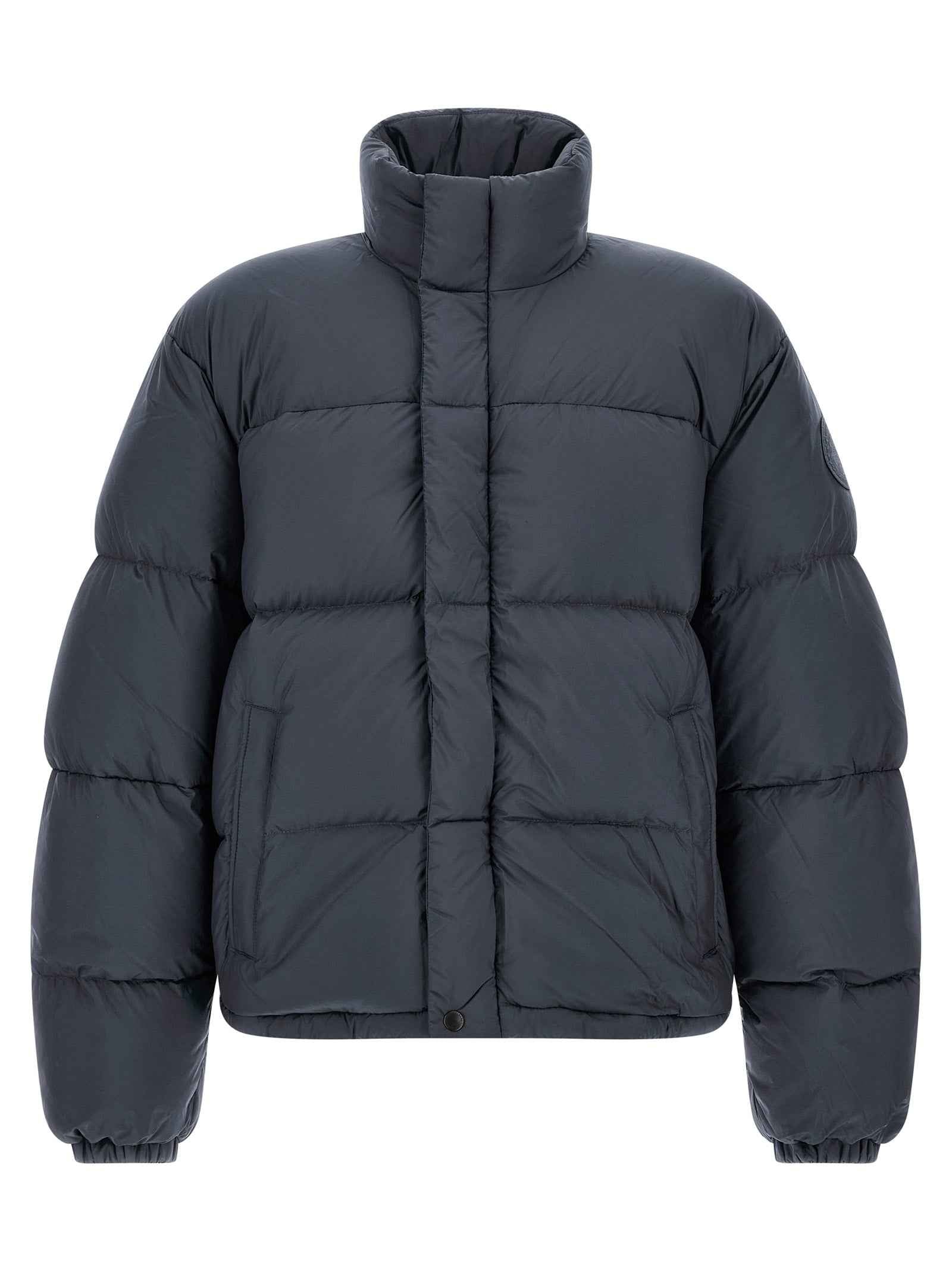 Gray Polyamide Full-Length Jacket