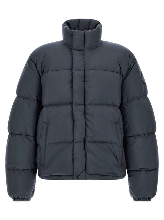 Gray Polyamide Full-Length Jacket