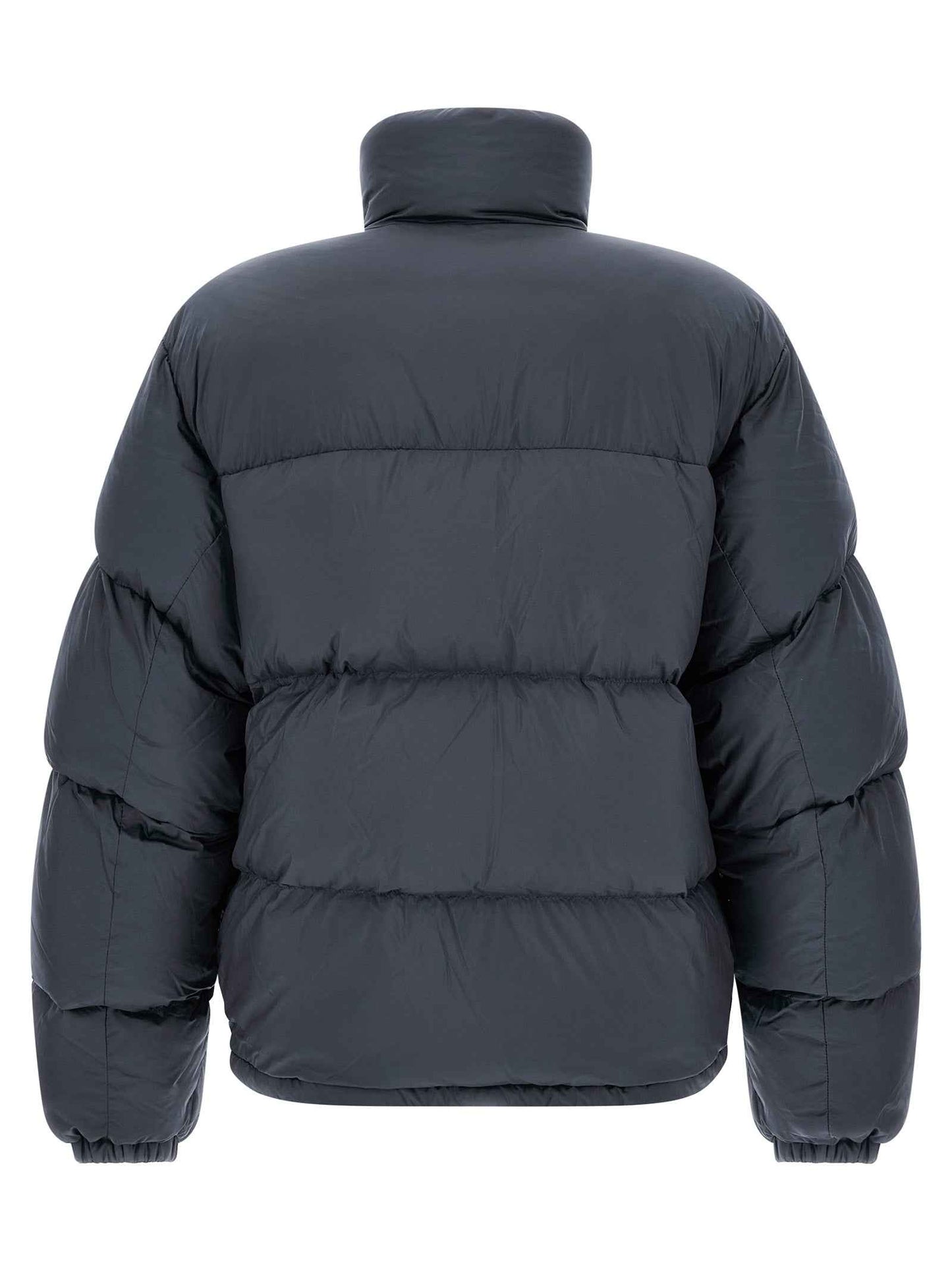 Gray Polyamide Full-Length Jacket