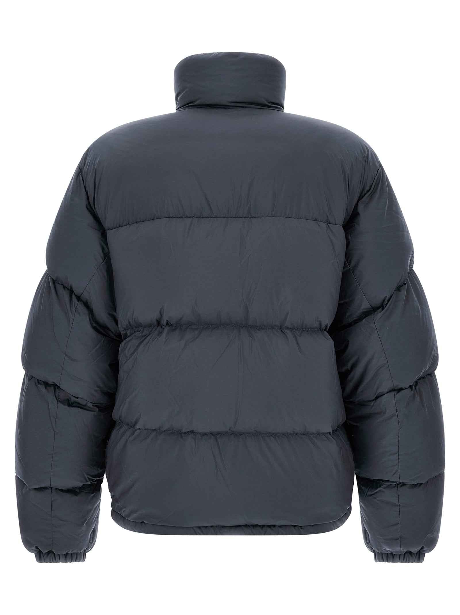 Gray Polyamide Full-Length Jacket