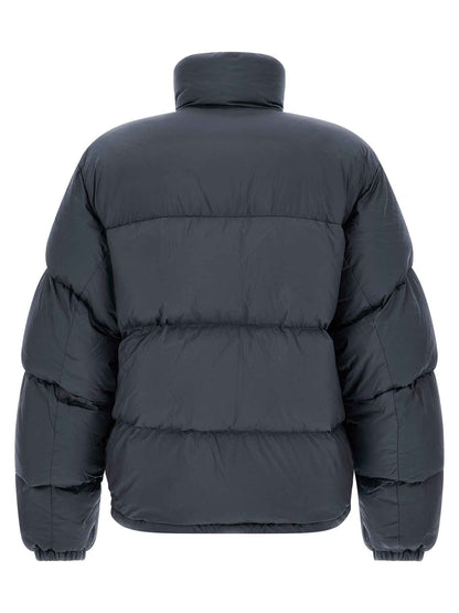 Gray Polyamide Full-Length Jacket