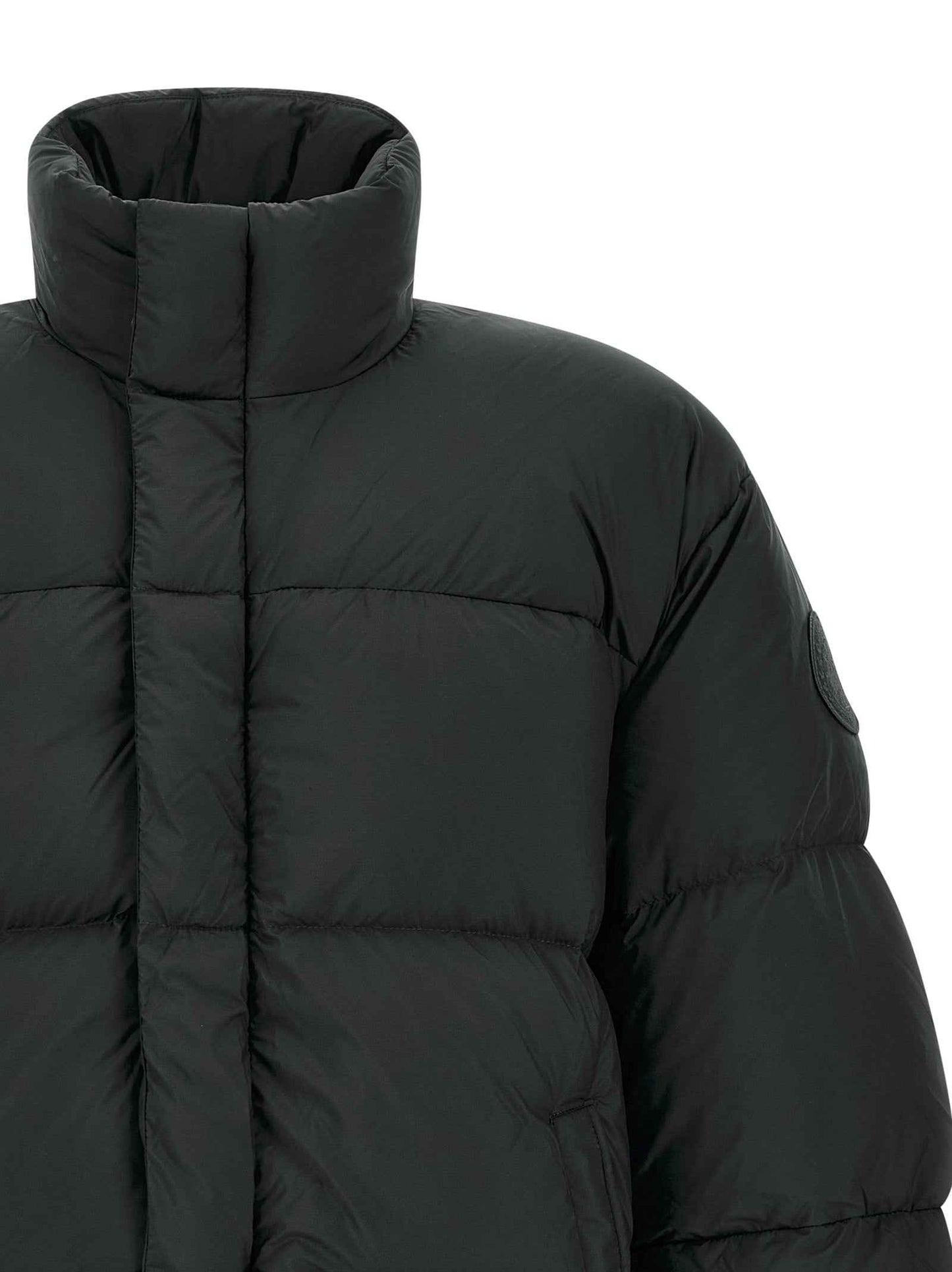 Black Polyamide Full-Length Jacket
