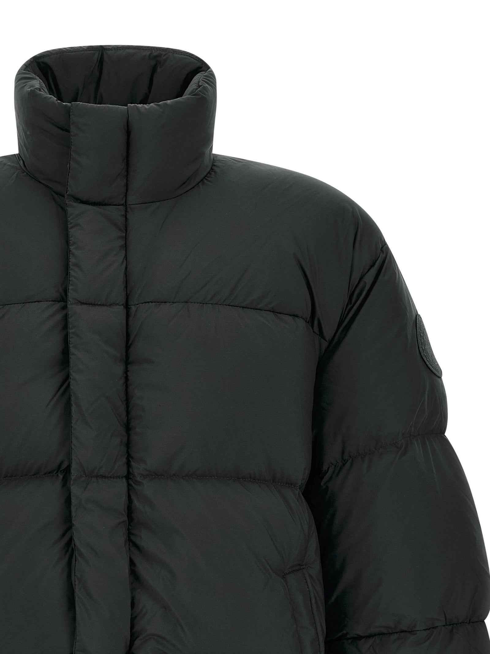 Black Polyamide Full-Length Jacket