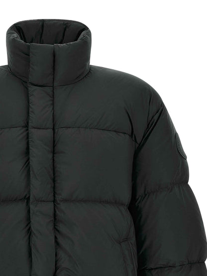 Black Polyamide Full-Length Jacket