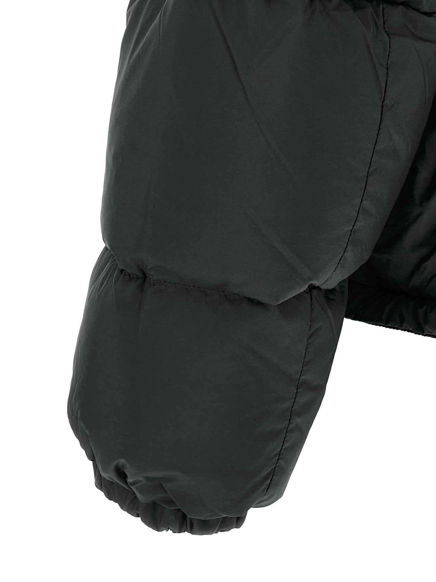 Black Polyamide Full-Length Jacket
