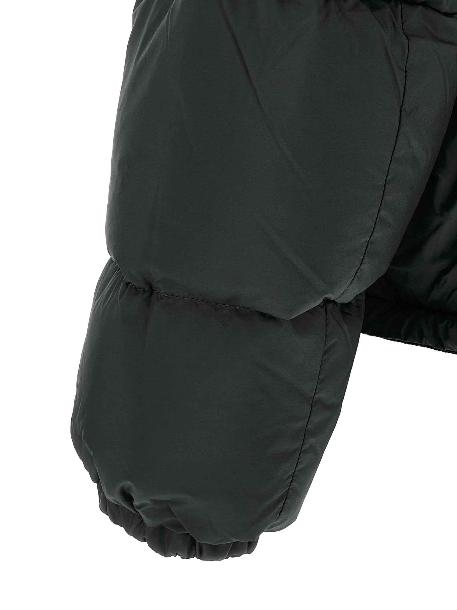 Black Polyamide Full-Length Jacket