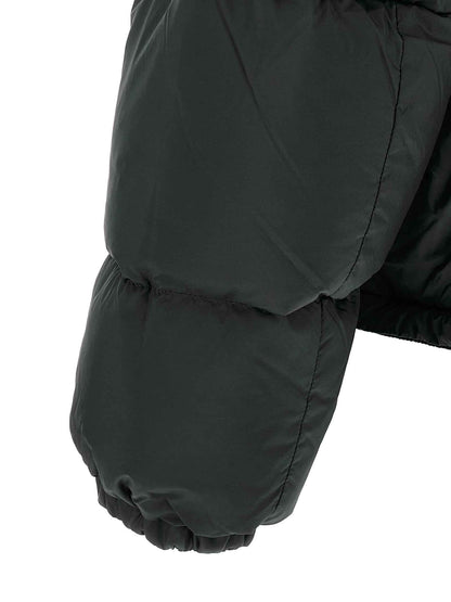 Black Polyamide Full-Length Jacket