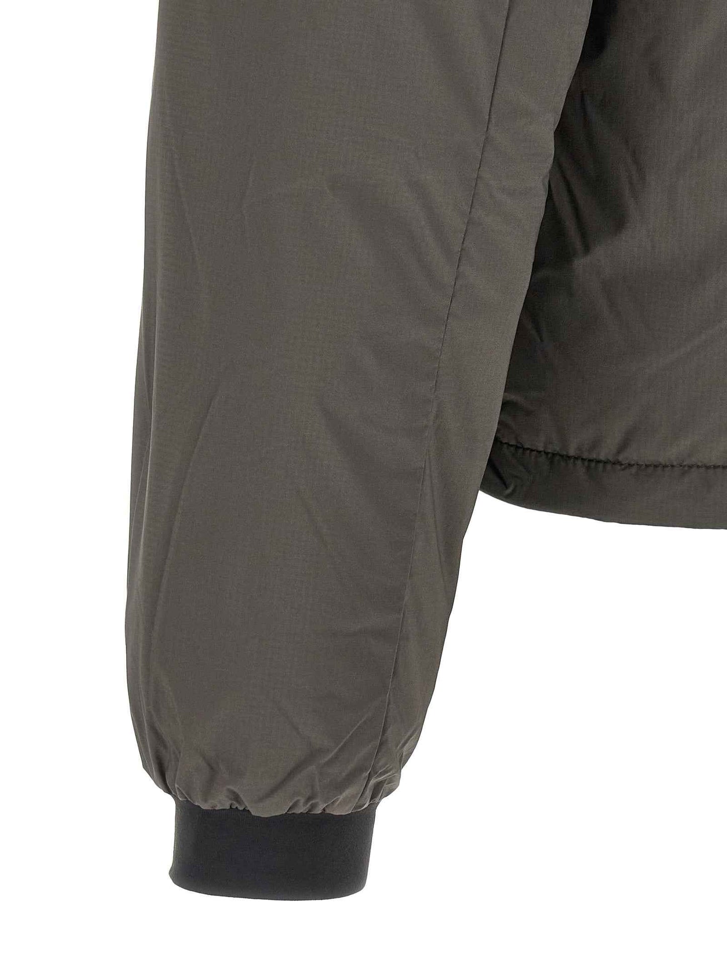 Bicolor Polyamide Full-Length Jacket