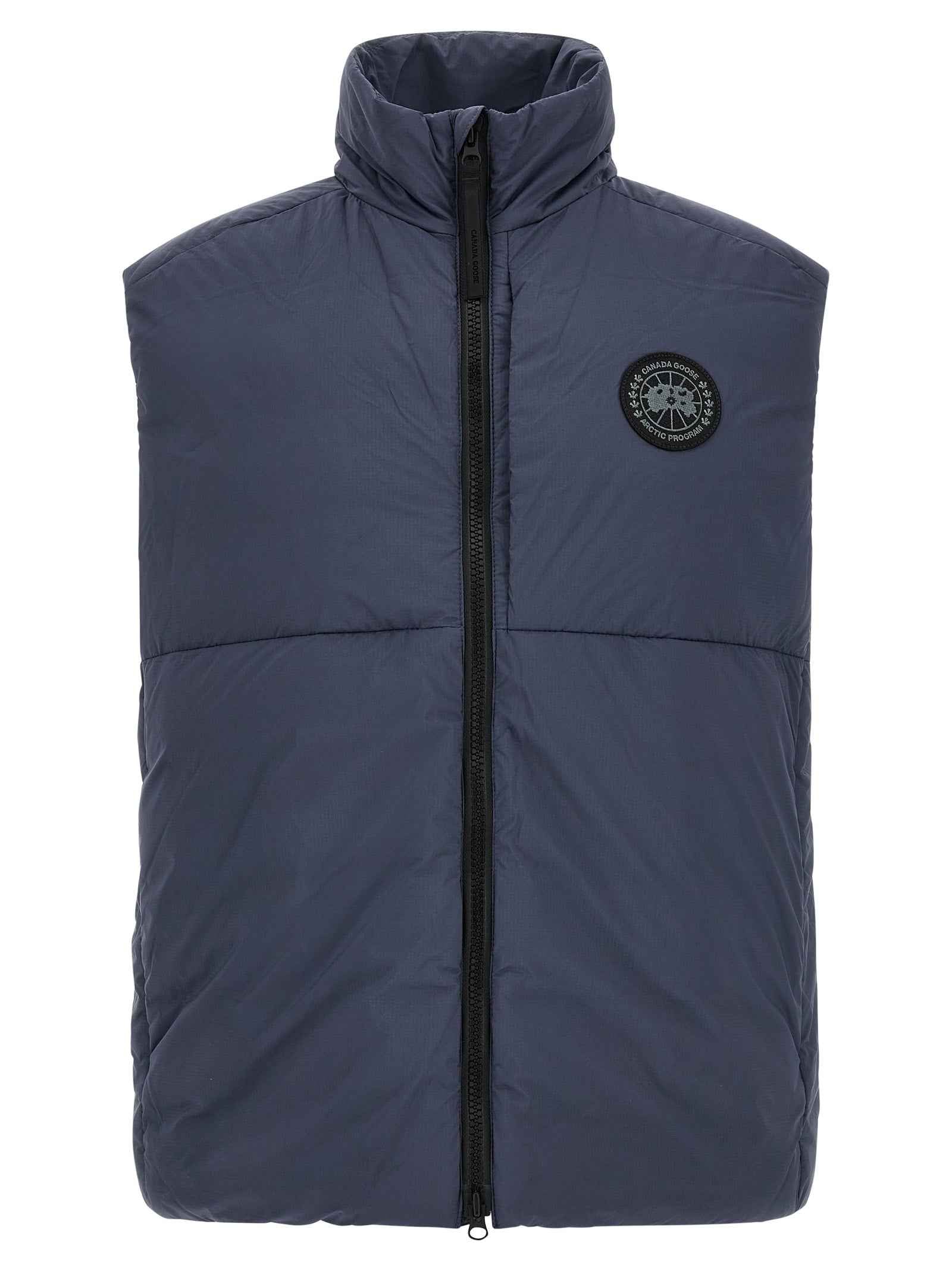 Blue Polyamide Sleeveless Jacket